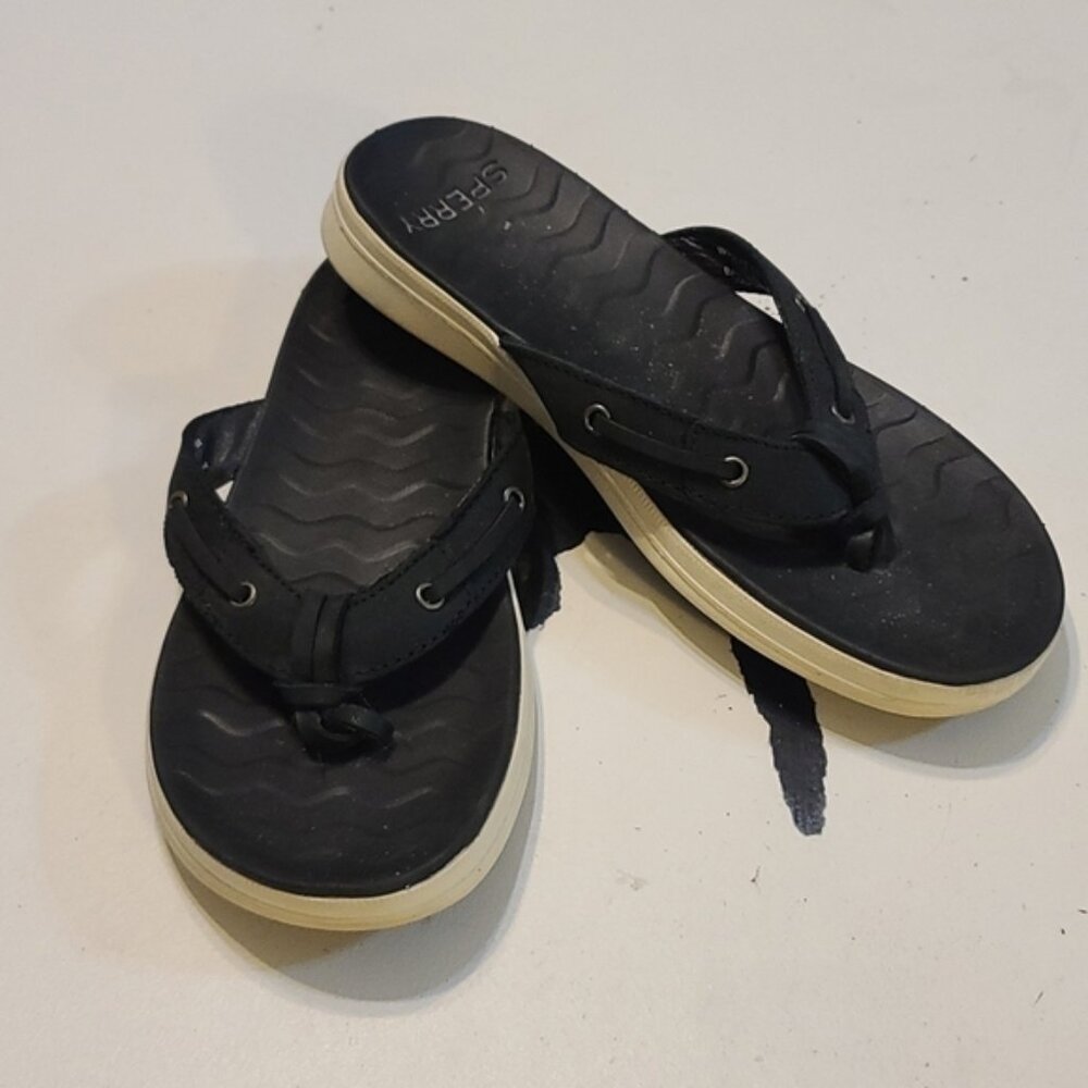 Sperry Women's Sandals Black&White Beachy Lakeside comfort Size 6.5 GUC